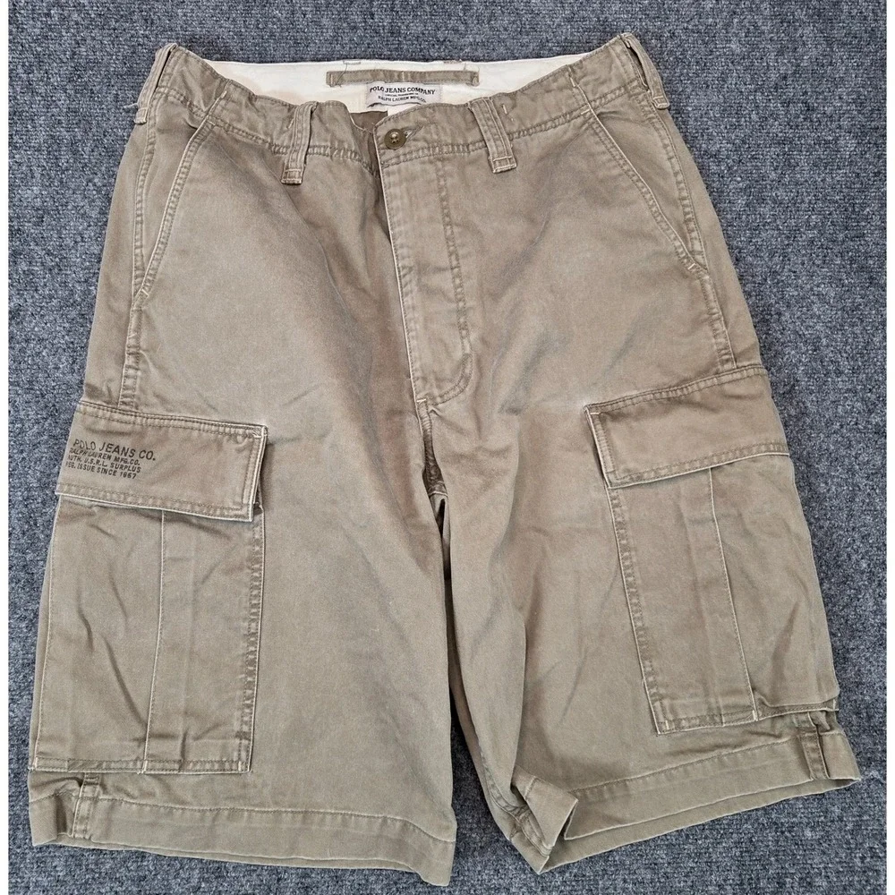 Polo Jeans Co Ralph Lauren Cargo Shorts Mens 34 Green